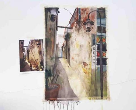 ♡艾比繪畫教學♡ -  水彩繪畫作品-台南神農街