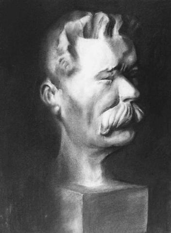 ♡艾比繪畫教學♡ - 石膏像炭筆素描作品