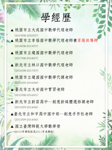 張詠琦 - 學經歷