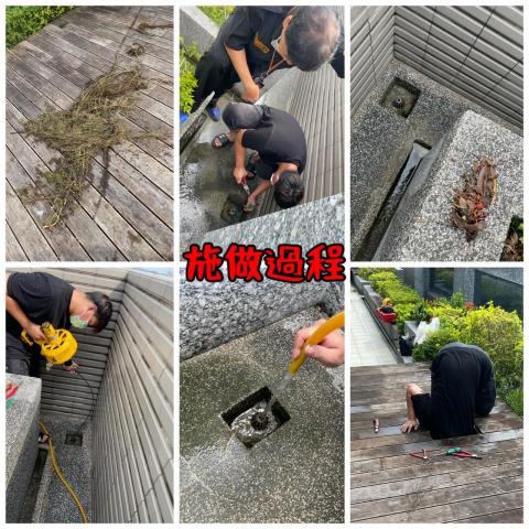 飛誠工程有限公司 - 社區大樓頂樓花圃水管疏通作業