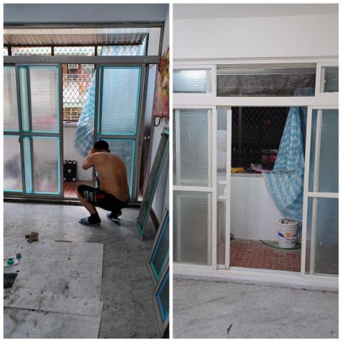 工程行 - 鋁門窗改色施工圖 工程行 - 鋁門窗改色施工圖