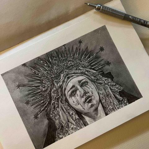 林芳瑩 - 素描臨摹作品