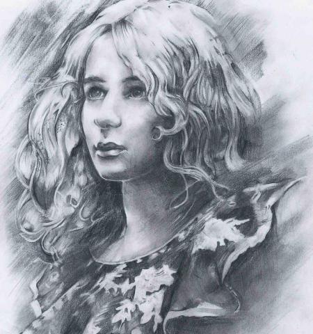 林芳瑩 - 人像素描臨摹作品