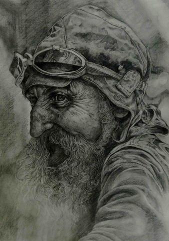 林芳瑩 - 人像素描臨摹作品