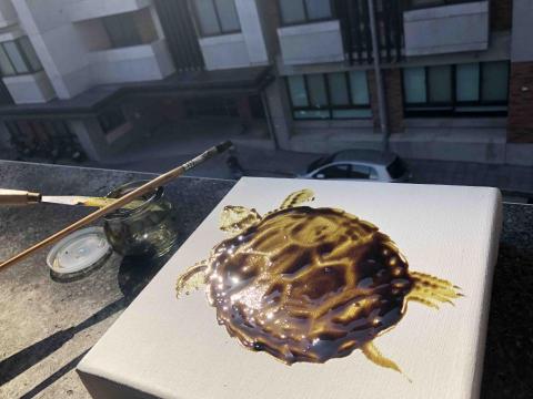 蘇上瑄 - 自製顏料創作