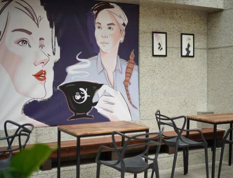 RoseArt肖像畫訂製 - 咖啡店大圖輸出繪製