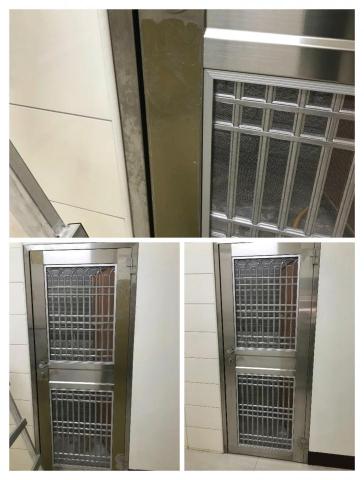 永新清潔 - 白鐵門除膠