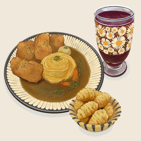 莫妮卡Monica - 食物插畫