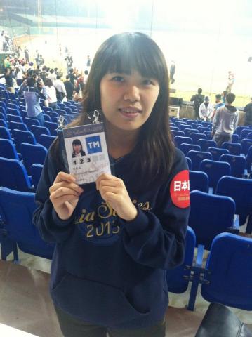 Kazumi Hsieh - 2013年亞洲職棒大賽日文組口譯志工