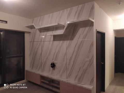 金順利裝潢工程有限公司 - 石速板的電視牆