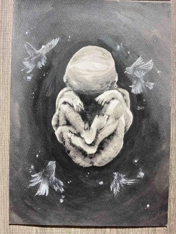 詹棅權Eric - 壓克力素描 系列作-生