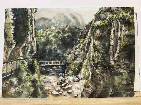 詹棅權Eric - 水墨作品-山谷