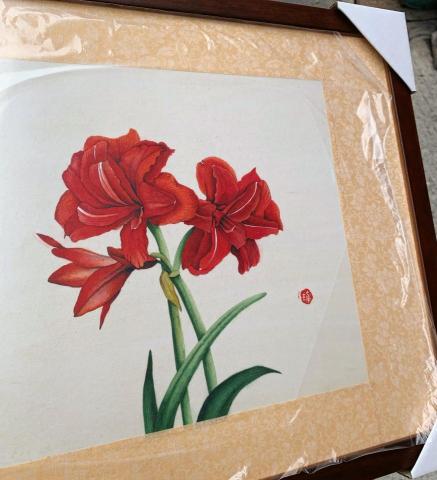 玥陽工筆畫 - 工筆畫花鳥畫 孤挺花