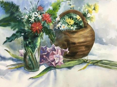 林筠 - 水彩靜物臨摹示範