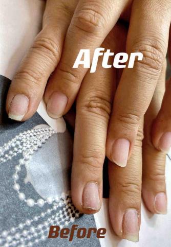 小魚美甲師 - 卸甲前後的差異對比