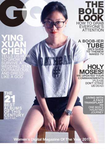 禾文雨 - 【非真正的雜誌封面】
偽GQ雜誌，趣味性質而製成的委託封面。
由客戶提供照片與文字內容，由我方進行修圖、後製與排版。
歡迎真雜誌與書籍封面設計洽談。