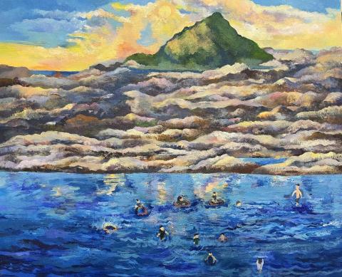 蔡昀庭 - 主題：和平島景緻
媒材：壓克力