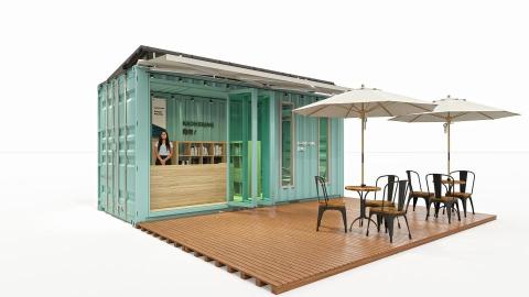 閣雅設計 - 3D透視-高雄觀音山三角公園貨櫃屋設計