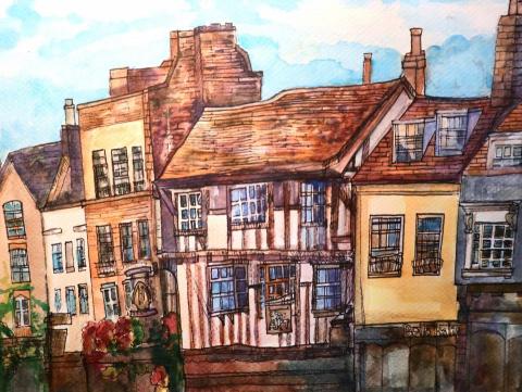 蔡昀庭 - 劍橋景緻
水彩速寫