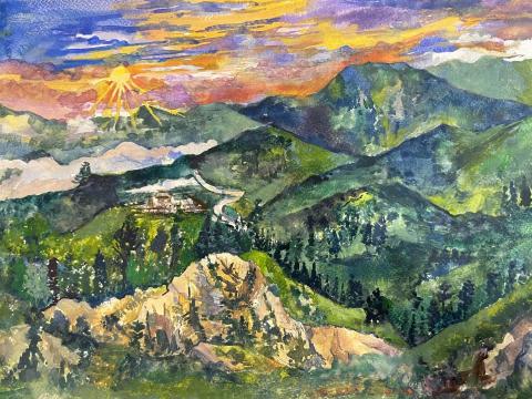 蔡昀庭 - 合歡山景緻
水彩