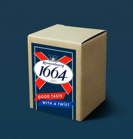 諸事會設｜Logo設計、平面文宣、宣傳手冊、產品模擬、包裝設 - 1664啤酒杯_紙盒包裝設計