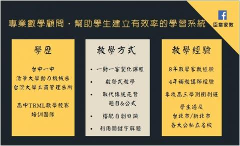 臣韋高中數學專職家教 - 