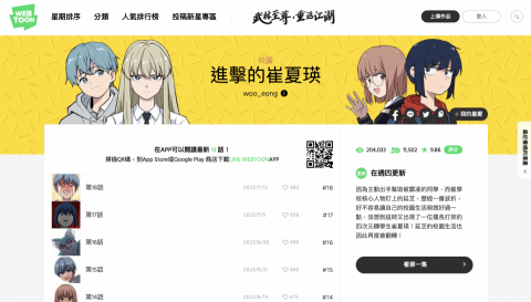 王孟肜 - 翻譯作品集：LINE webtoon 進擊的崔夏瑛（連載中）