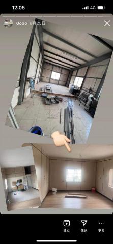 蘇俊源 - 舊屋三樓原是四面鐵皮屋
依業主要求 天花板施作矽酸鈣板
四面牆壁使用業主選擇木皮板