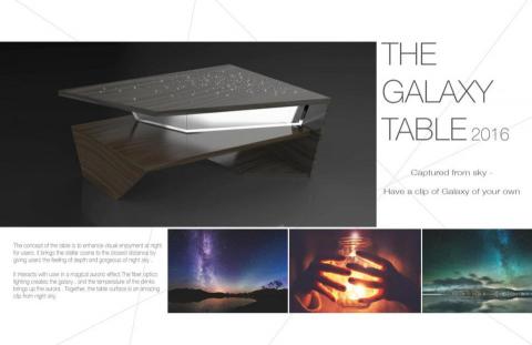 Jacky Huang  - 星空咖啡桌
建模: Solidwork
渲染: Keyshot