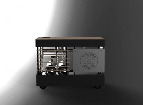 Jacky Huang  - 咖啡車設計
-乾淨水箱以及廢水箱以排氣管元素融入咖啡車
建模: Solidwork
渲染: Keyshot