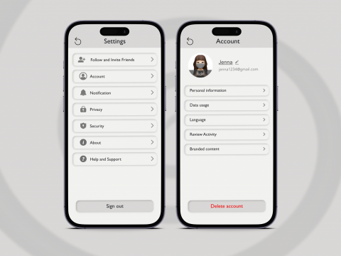 Hui-Ju Lee - Settings Page Design