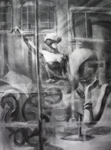 Summer＿ART - 素描創作：有生命的櫥窗(四開)