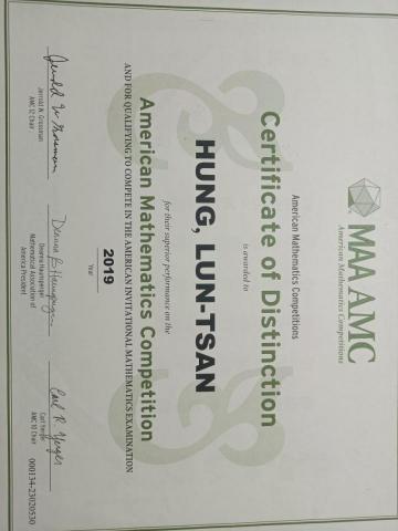 洪老師 - AMC12受邀參加AIME