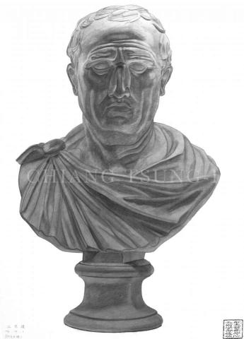 江宗頤 - 素描石膏像寫生（四開）
獲復興藝廊收藏