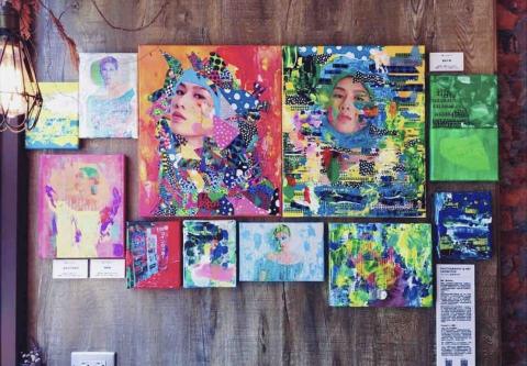 紅繪畫·藝術工作室 - 早期作品/與模特兒合作。