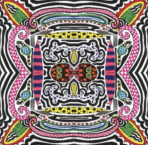 紅繪畫·藝術工作室 -  近期作品《The street time of karaoke カラオケ》/原子筆、數位處理