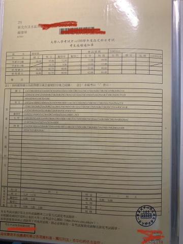 蘇偉華 - 109年指考成績
國文86、英文81.75、數學60.8、化學82、物理86