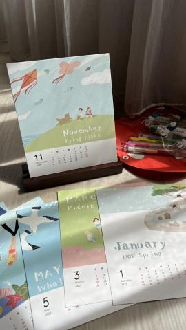 巷口朝日 Alley - 月曆插畫設計