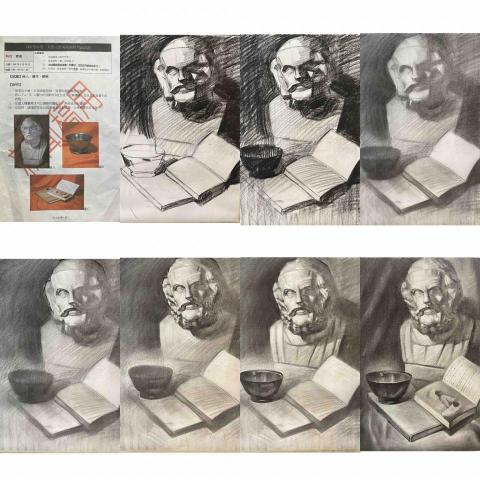 賴禾育 - 大學炭筆考題示範