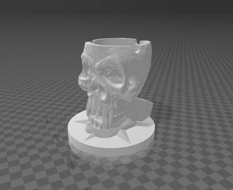 池澗築-3D模型列印 - 骷髏杯