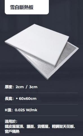 台灣節能膜 - 斷熱板