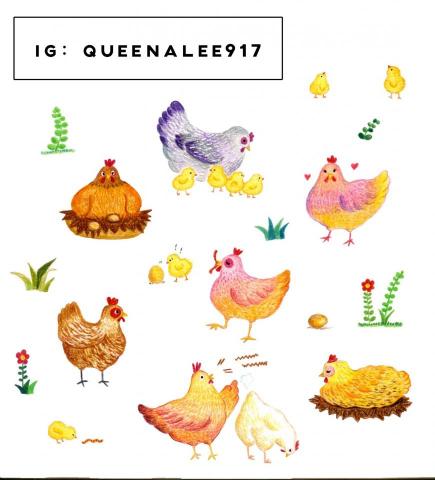 QUEENA LEE - 苗栗～小農騏騏蛋海報插圖設計