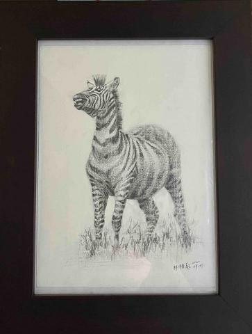 林湘庭 - 鉛筆素描（斑馬）