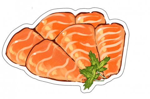 雪泡狐 - 鮭魚貼紙設計
價格:500-800