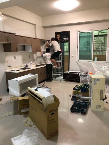 石黑建裝 - 台南-黃先生-廚房3機更換（排油煙機.瓦斯爐.烘碗機)