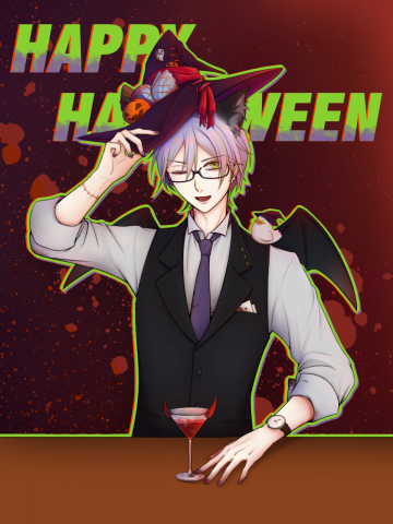 Shuu 舒符畫 - Vtuber萬聖節插畫