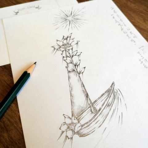 Ori插畫工作室 - 素描插畫原稿