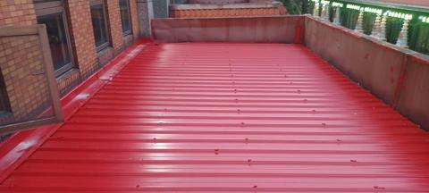 焌宏統編60749693 - 6月底中壢御×園：白鐵烤鋁紅雙層鋼板。