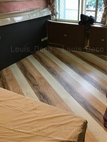 Louis_Deco - 特色旅店_塑膠地板三色斜貼 Louis_Deco - 特色旅店_塑膠地板三色斜貼