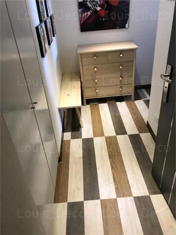 Louis_Deco - 住宅玄關_塑膠地板三色拼貼 Louis_Deco - 住宅玄關_塑膠地板三色拼貼